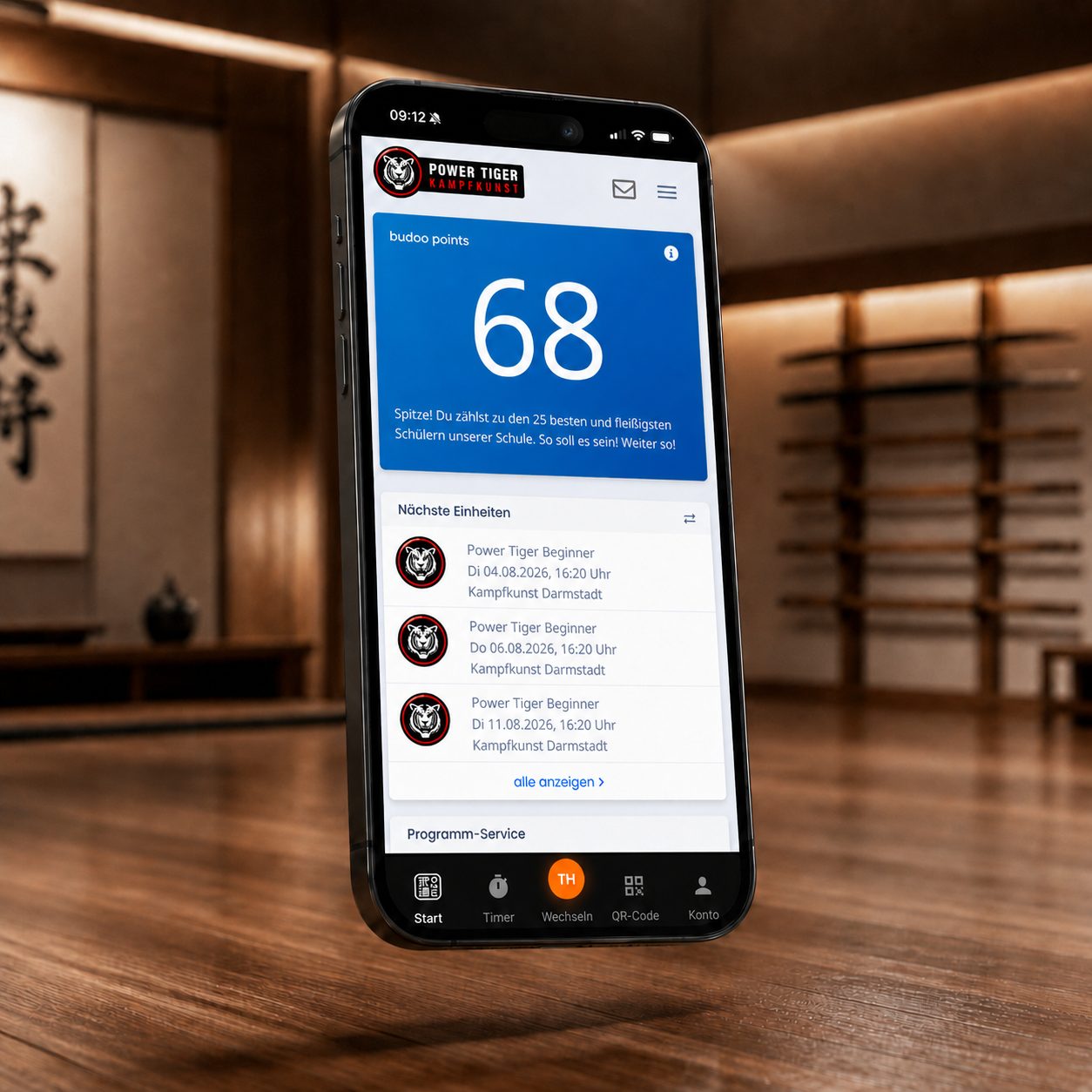 budoo Schüler-App auf Smartphone